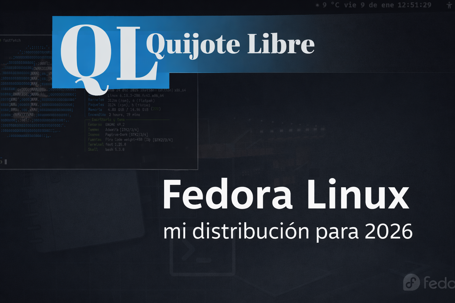 Escritorio GNOME en Fedora Linux 43
